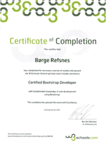 Bootstrap Сертификат