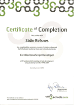 JavaScript Сертификат